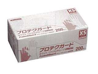 日本製紙クレシア　プロテクガード ホワイトニトリルグローブ XSサイズ　200枚/ボックス　50ボックス　69450