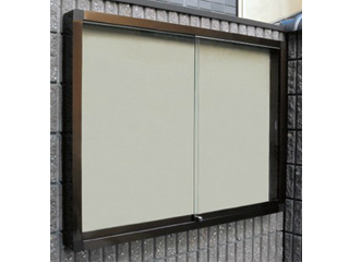 新協和　アルミ屋外掲示板(壁付型)　SK-2070-1-SLC(標準)レザーグリーン