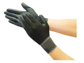 トラスコ　カラーナイロン手袋PU手のひらコート　ブラック　TGL-3535-BK-M(Mサイズ)