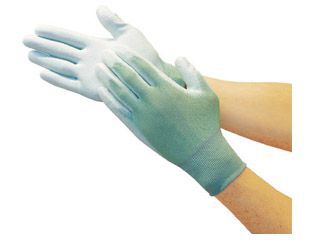 トラスコ　カラーナイロン手袋PU手のひらコート　Sサイズ　TGL-3731-GN-S(グリーン)