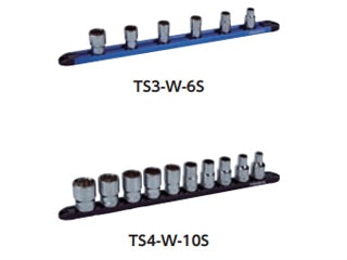 トラスコ　ソケットセット(12角タイプ・ホルダ付)　TS3-W-6S
