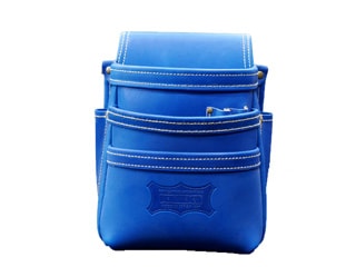 ニックス　最高級青色グローブ革3段腰袋(ノーマルタイプ)　KGBL-301DD