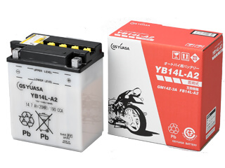 GSユアサ　12V開放式バッテリー　YB14L-A2-GY（液は付属してます）
