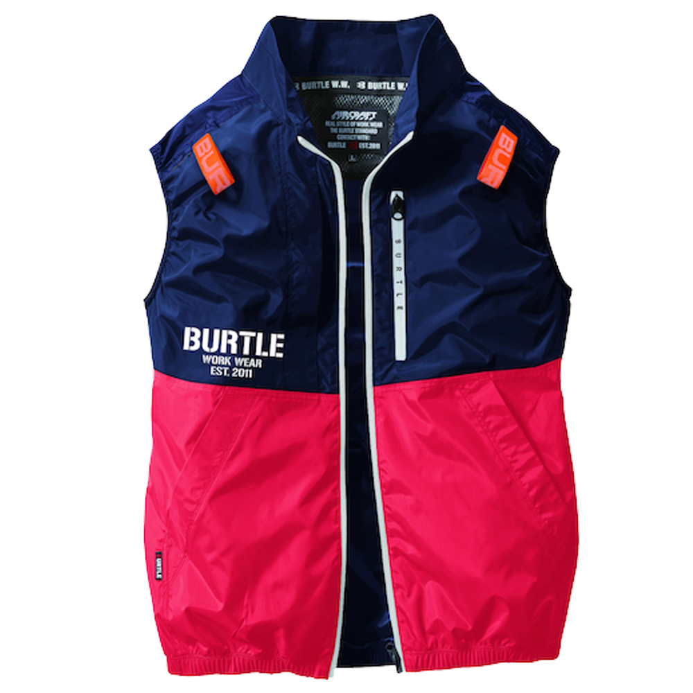 BURTLE　エアークラフトベスト（ユニセックス）　服のみ　AC2014-49　(トリコ)　Sサイズ[数量限定]