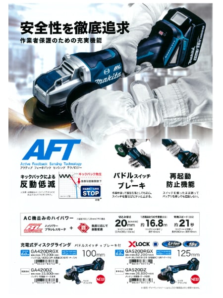 マキタ GA420DRGX 18V充電式100mmディスクグラインダ ウエダ金物【公式