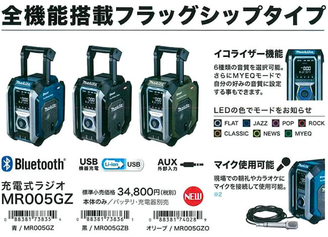 マキタ MR005GZ 40Vmax充電式ラジオを【徹底解説】