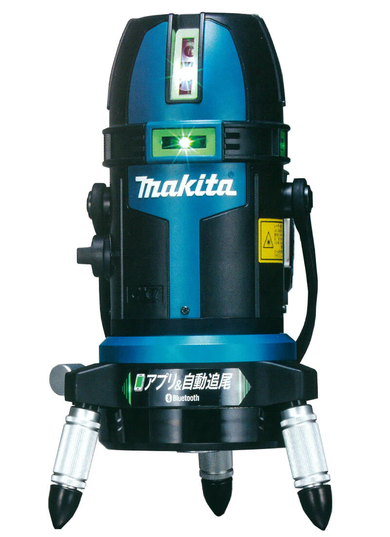 ☆比較的美品です☆ makita マキタ 充電式 屋内屋外兼用墨出し器 SK505GD レーザー墨出し器 受光器 バッテリー（BL1015)1個付き 72078