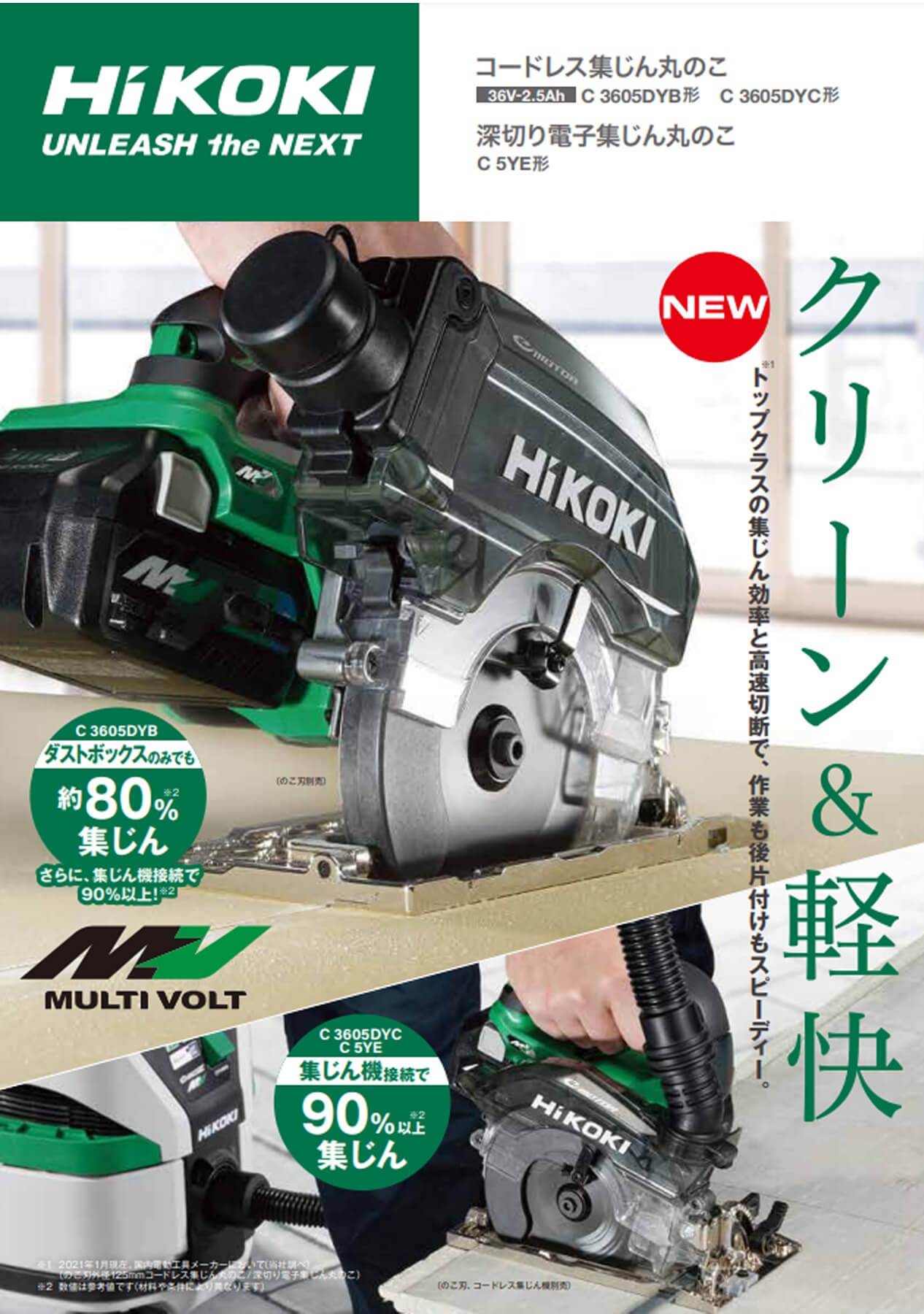 新品未使用 HiKOKI　集じん丸のこ C3605DYA(XP) 送料無料