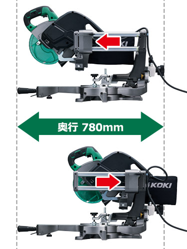 HiKOKI日立工機　C7RSHDK　mm卓上スライド丸のこ黒鯱チップソー標準付属