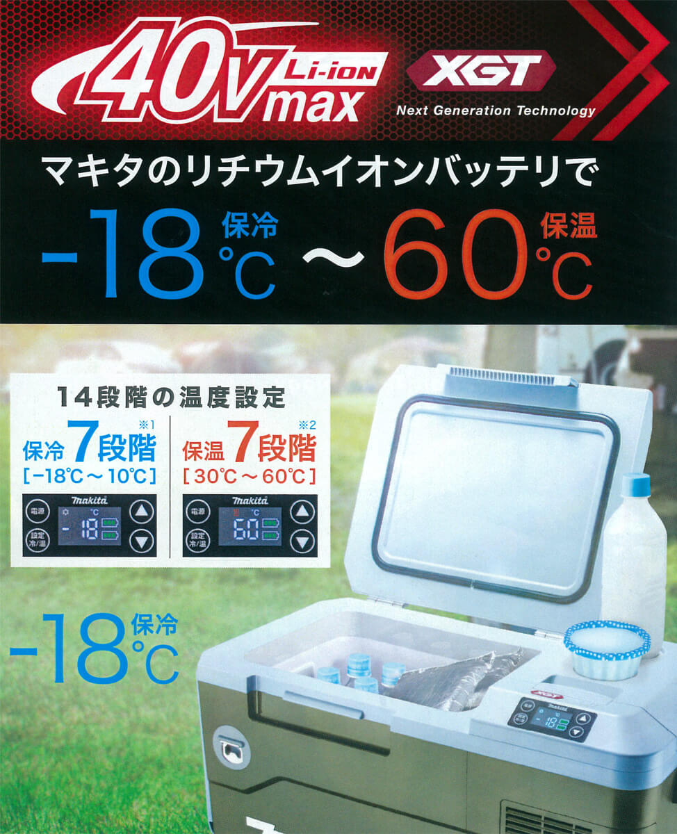 マキタ CW003GZO 40Vmax充電式保冷温庫(7L)オリーブ(本体のみ) ウエダ金物【公式サイト】