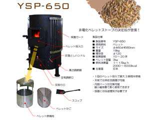 ホンマ　ペレットストーブ　YSP-650