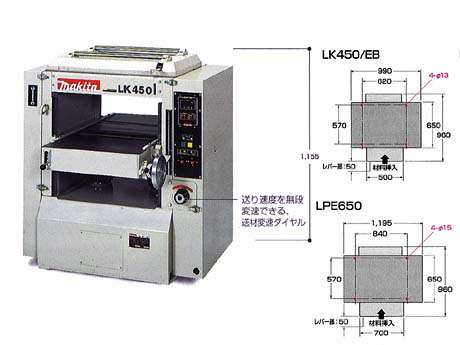 マキタ　自動一面カンナ盤　LK450