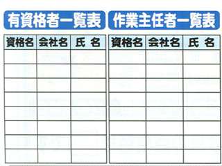 安全興業(株)　有資格者・作業主任者一覧表　SYSP-13