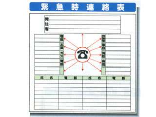 安全興業(株)　システム掲示板　緊急時連絡表　SYSP-50