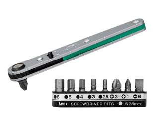 ANEX ストレート型　オフセットラチェットドライバー　9本組 425-9B