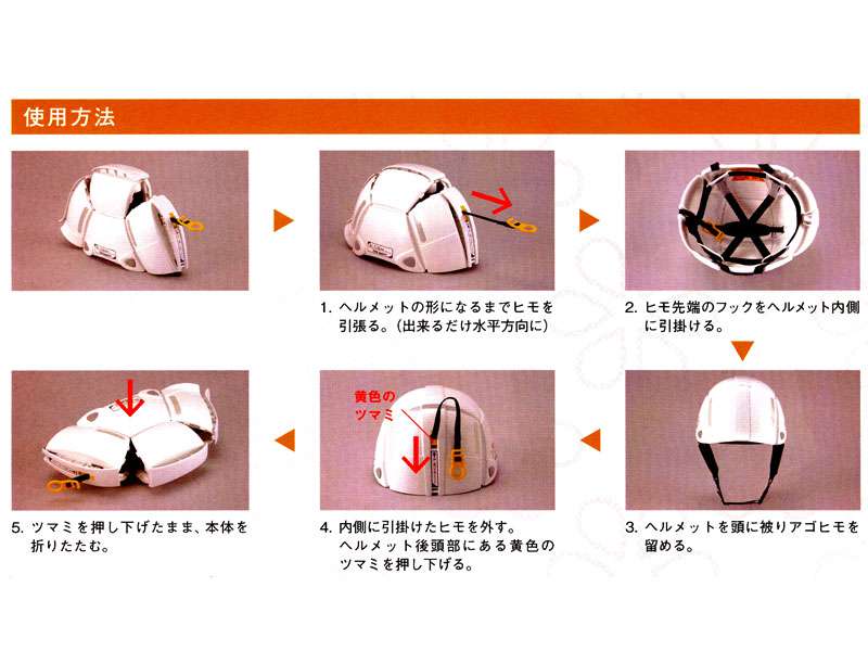 特価キャンペーン トーヨーセフティー BLOOM 折りたたみヘルメット 防災用 No.100 ライム 入数