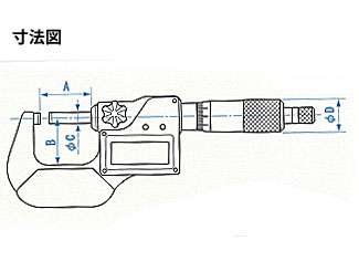 新潟精機 デジタル外側マイクロメータ(IP65相当) MCD133-25IP ウエダ
