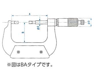 新潟精機 直進式ブレードマイクロメータ MC201-25BA ウエダ金物【公式
