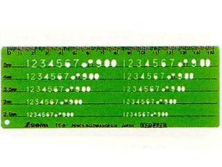 シンワ　テンプレート　数字記号定規　TE-9　66016