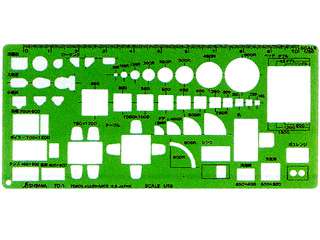 シンワ　テンプレート　TD-1　家具定規（大）1/50　　66007