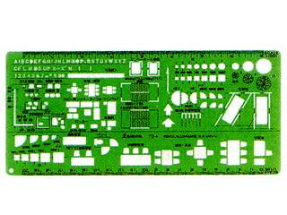 シンワ　テンプレート　TD-4　建築記号定規1/100・1/200　　66010