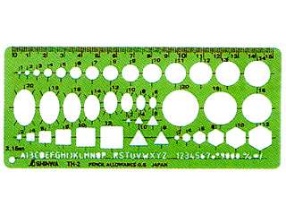 シンワ　テンプレート　TH-2　一般総合定規（小）　66022