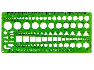 シンワ　テンプレート　TH-5　一般総合定規（中）　66025