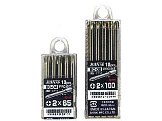 サンフラッグ　電動ドライバー用ビット　業務用シルバービット10本　ケース入り　段付ビット　10本組　BC-02