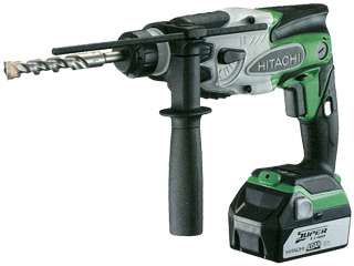 HiKOKI(日立工機)　18V4.0Ahコードレスロータリハンマードリル　DH18DSL(2LLCK)(L)アグレッシブグリーン