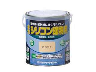 ロックペイント　水性シリコン建物用　1.6L　しろ　H11-0100-6S