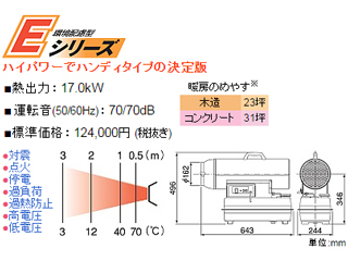 オリオン ジェットヒーター HPE150A 可搬式温風機 業務用 木造23坪②