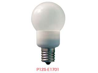 デンサン　LEDサイン球　E17　赤　P12S-E1701-R