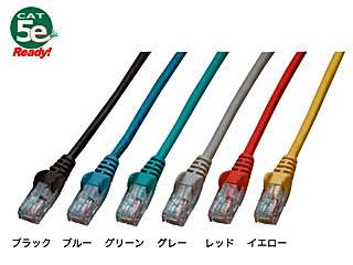 デンサン　ネットワークパッチケーブル　LCAT5E-S01BK