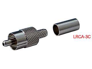 デンサン　RCA 型 ピンプラグ（半田・圧着タイプ）　LRCA-3C
