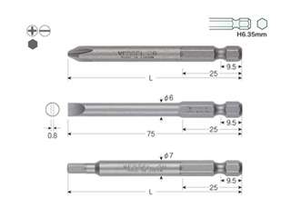 ベッセル　ドライバービット　B35(+)1X50H（10本入）