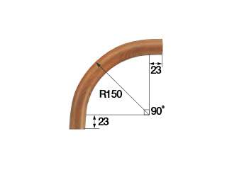 シロクマ　R150自然木コーナー材　90°用　BR-32A