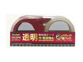 住友スリーエム　<スコッチ>透明梱包用テープ[カッター付き]　313 2PN(25パック)