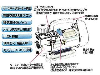 TASCO ＴＡ１５０ＳＢ−２オイル逆流防止弁付