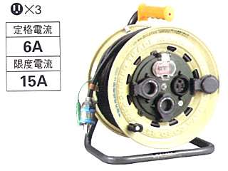 タスコ　屋外型漏電遮断器付コードリール　TA649SB