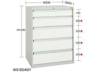 サカエ　ワイドキャビネットＷＧタイプ　WG-5D4