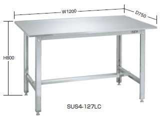 サカエ　ステンレス作業台　SUS4-126LC