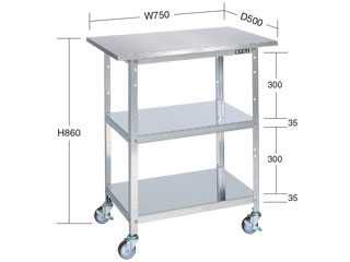 サカエ　ステンレス　一人用作業台　Ｈ８６０ｍｍ　SU4-075