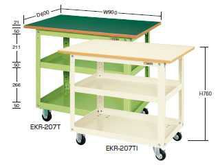 サカエ　スーパーワゴン天板付　EKR-207T