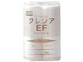 日本製紙クレシア　クレシアEF トイレットロール 100mシングル 12ロール　1プライ　12ロールx20パック　10120