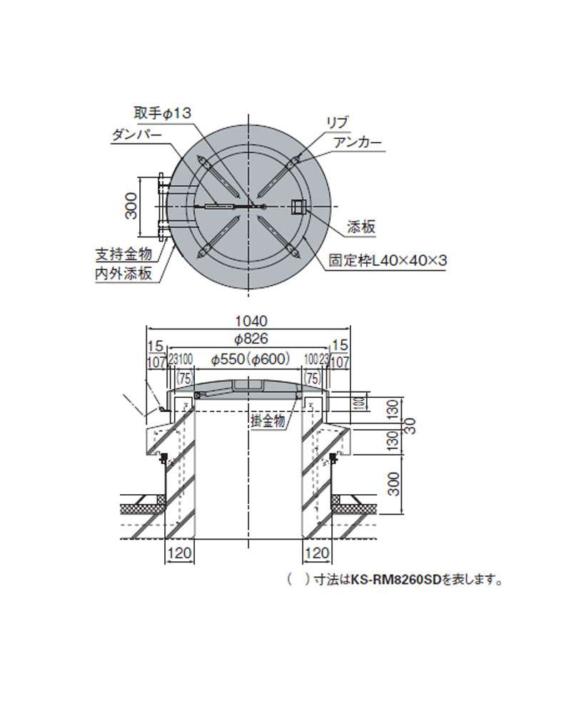 キョーワナスタ KS-RM8255SD 丸型屋上マンホール ウエダ金物【公式サイト】