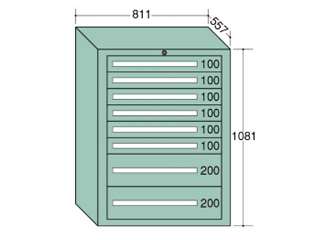 大阪製罐 キャビネット　高さ1000型　若草色　DX1011