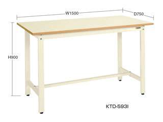 サカエ　中量立作業台ＫＴＤタイプ　ＫＴＤ−５９３Ｆ