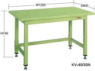 サカエ　中量作業台ＫＶタイプ　　ＫＶ−４９３Ｆ