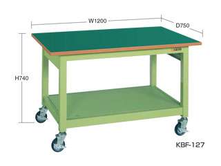 サカエ　中量作業台ＫＢタイプ移動式　ＫＢＦ−１２７