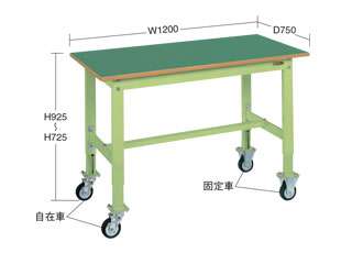 サカエ　軽量高さ調整作業台ＴＫＫタイプ移動式　ＴＫＫ６−１２７ＦＣ